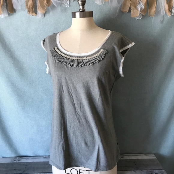 Banana Republic Factory Tops - Banana Republic Factory Embellished Tee - 524